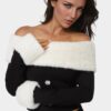 Off Shoulder Removable Faux Fur Set