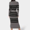 bebe1603_charcoal-black_3_8dac28e1-22c1-4017-929f-ba9e3378b99e Long Sleeve Collared Striped Knit Dress
